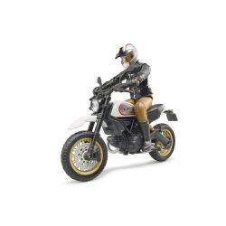 BRUDER - MOTO SCRAMBLER DUCATI AVEC CHAUFFEUR